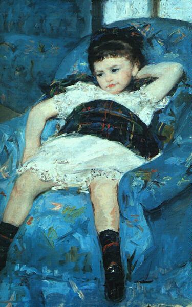 Mary Cassatt Little Girl in a Blue Armchair
